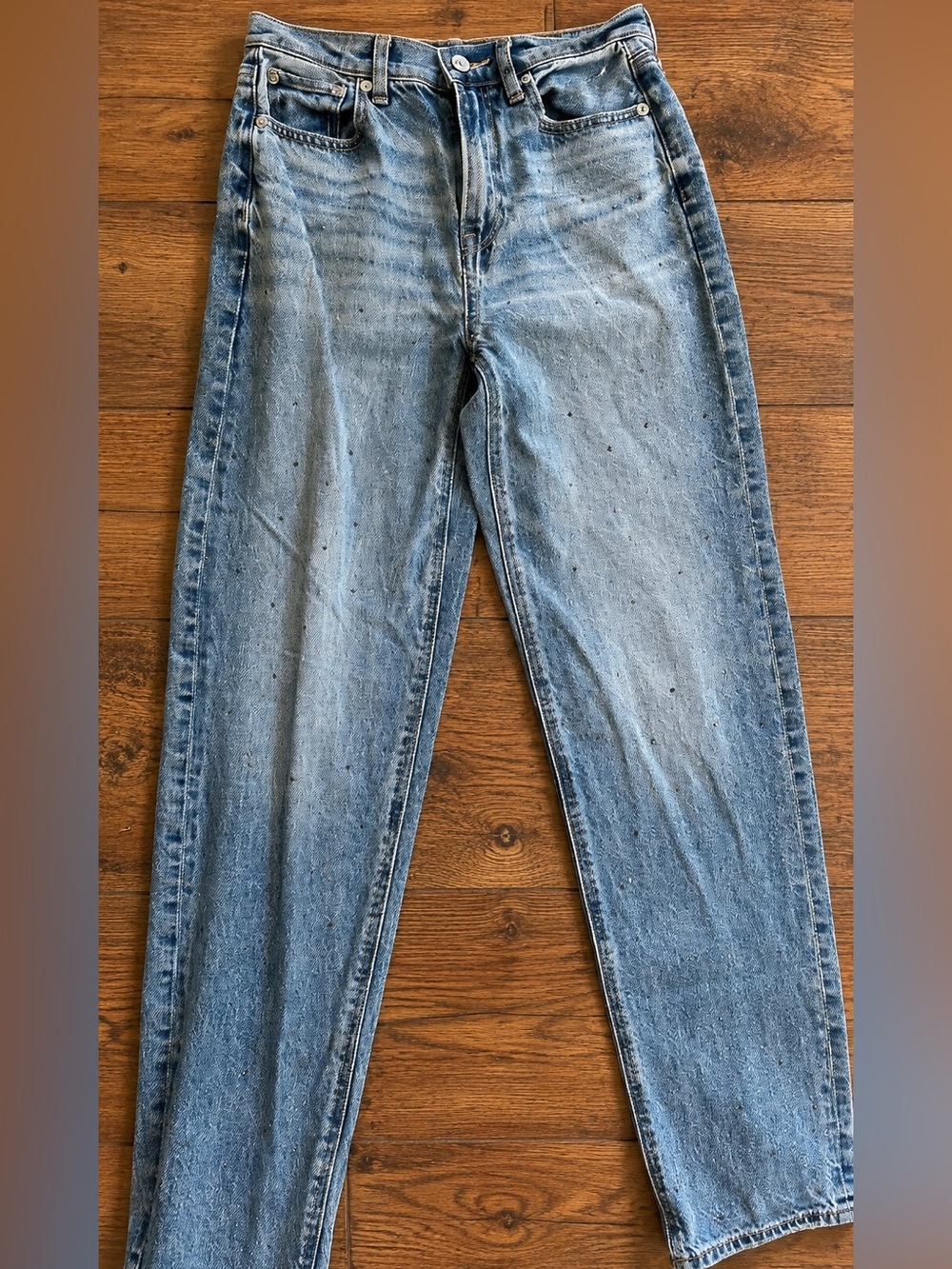 American Eagle Y2K Rhinestone Straight Leg Jeans Size 000